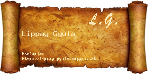 Lippay Gyula névjegykártya